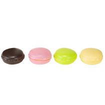 Article Macarons décoratifs artificiels en meringue, colorés, 5 cm, lot de 8, décoration pour pâtisserie macarons