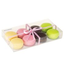 Article Macarons décoratifs artificiels en meringue, colorés, 5 cm, lot de 8, décoration pour pâtisserie macarons