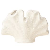 Article Vase coquillage décoratif mini vase en céramique crème 14×7,5×9,5cm