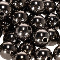 Article Perles décoratives anthracite métallisé 14 mm - Lot de 35