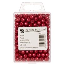 Article Perles décoratives rouges en plastique Ø8mm - Lot de 250