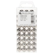 Article Perles décoratives argentées métalliques 14 mm - Lot de 35