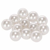 Article Perles décoratives blanches Ø20 mm – Lot de 12