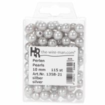 Article Perles décoratives argentées 10 mm - Lot de 115