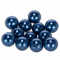 Article Perles décoratives bleues en plastique Ø2 cm - Lot de 12