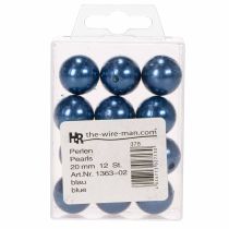 Article Perles décoratives bleues en plastique Ø2 cm - Lot de 12