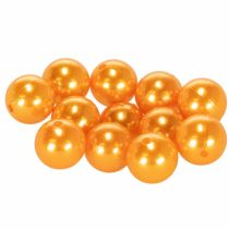 Article Perles décoratives orange Ø2 cm - Lot de 12