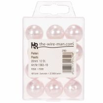 Article Déco-Perles en Plastique Rose Perlé Ø2cm – Lot de 12