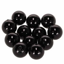 Article Perles décoratives noires Ø2 cm en plastique, lot de 12