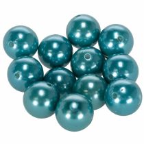 Article Déco-perles en plastique Ø2 cm turquoise - Lot de 12