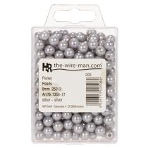 Article Perles décoratives en plastique argenté Ø8 mm – Lot de 250