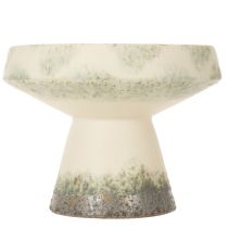 Article Coupe décorative en céramique crème et vert gris Ø20cm H16cm