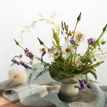 Article Coupe décorative en céramique crème et vert gris Ø20cm H16cm
