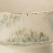 Article Coupe décorative en céramique crème et vert gris Ø20cm H16cm