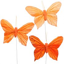Papillon déco orange 12pcs