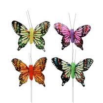 Article Papillons multicolore assort.6cm 24P