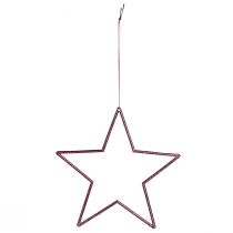 Article Décoration étoile suspendue scintillante Ø18 cm couleur baie - Lot de 8