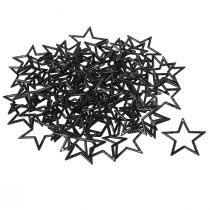 Article Étoiles de Noël noires scintillantes de 4,5 cm, décoration de table festive, lot de 120 pièces