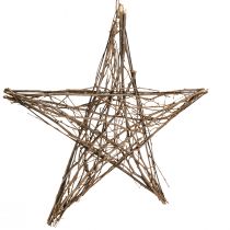Article Étoile décorative en brindilles de poinsettia à suspendre 60cm