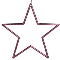 Article Étoiles décoratives décorations pour sapin de Noël Berry Glitter Ø12cm 12 pcs