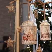 Article Lot de 6 étoiles en rotin naturel 11 cm décoration de Noël