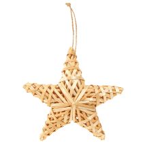Article Set de 3 étoiles décoratives en rotin naturel 14,5 cm