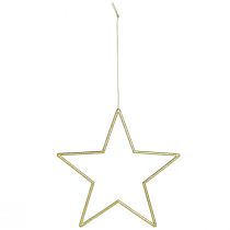 Article Étoiles dorées avec paillettes pour sapin de Noël, 18 cm, lot de 8
