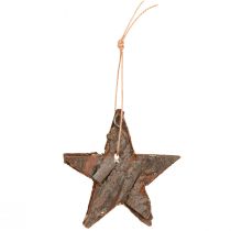 Article Étoiles décoratives en écorce de pin pour le sapin de Noël - Lot de 12, 6 cm