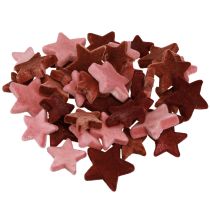 Article Étoiles décoratives floquées à disperser Bordeaux Marron Ø4/5cm 40 pcs