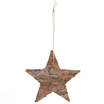 Article Étoiles décoratives en écorce de pin à suspendre – Naturelles – Lot de 4 – 15 cm