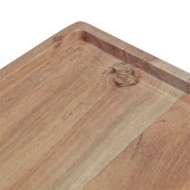 Article Plateau décoratif en bois d&#39;acacia rectangulaire naturel 30×25cm
