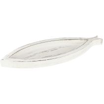 Article Plateau Décoratif Bois Poisson Blanc Naturel L30/40/50cm Lot de 3