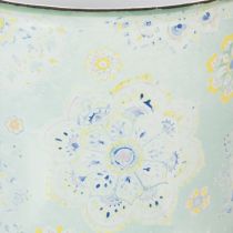 Article Tasse décorative en métal émaillé motif Mandala Ø13cm H12cm