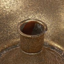 Article Tasse décorative avec bougeoir chandelle Or antique Ø17cm
