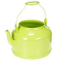 Article Deko théière en métal, pomme vert Ø20cm, décoration intérieure et cache-pot