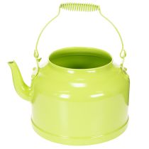 Article Deko théière en métal, pomme vert Ø20cm, décoration intérieure et cache-pot
