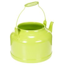 Article Deko théière en métal, pomme vert Ø20cm, décoration intérieure et cache-pot