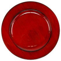 Article Assiette décorative plastique Ø28cm rouge-noir