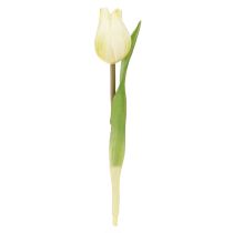 Article Tulipes décoratives Fleurs artificielles Blanc Crème 20cm 6 pcs