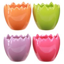 Article Cache-pot décoratif Pâques œufs de Pâques colorés en céramique Ø11cm 4 pcs