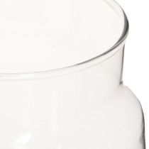 Article Vase décoratif en verre transparent Ø14cm H15cm