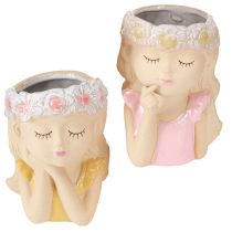 Article Vase décoratif en céramique pour jardinière fille Ø7,5cm H16cm 2pcs