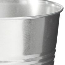 Article Vase décoratif pour décoration à sec vase métal argenté H30cm 7,5l