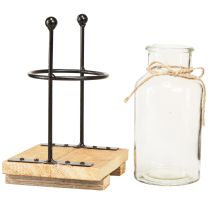 Article Vases décoratifs vase bouteille verre sur socle 12×12×20cm 4pcs