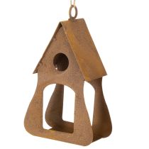 Article Nichoir suspendu décoratif, nichoir décoratif couleur rouille, 17,5 cm