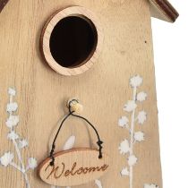 Article Décoration pour nichoir à oiseaux suspendu blanc naturel 14,5cm 2 pcs