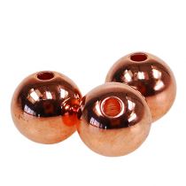 Article Perles décoratives cuivre métallisé 14mm 35 pcs