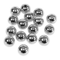Article Perles décoratives argent métallisé 14mm 35 pcs