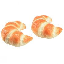 Article Croissant décoratif factice alimentaire artificiel 10cm 2pcs