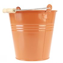 Article Jardinière seau déco métal marron orange Ø22cm H21,5cm 6L